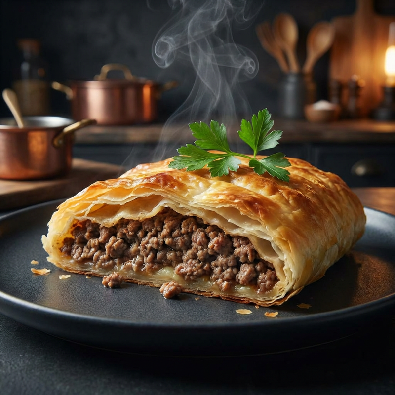 Crispy Golden Beef Rokak (Egyptian Meat Pie)